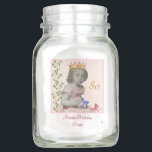 80th Birthday Mason Jar Vase<br><div class="desc">80th Birthday Mason Jar Vase</div>