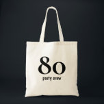 80th Birthday Men's Basic T-Shirt Tote Bag<br><div class="desc">80th Birthday</div>