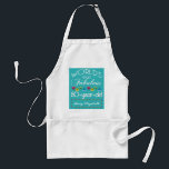 80th Birthday Most Fabulous Colourful Gem Standard Apron<br><div class="desc">Celebrate the milestone birthday of your favourite senior citizen with this fun gift reminding them of how fabulous they are. White and grey lettering on deep turquoise background. Colourful diamond-cut gems in rainbow tones serve as accent. Customise with names, initials or other text. This series is in increments of 5...</div>