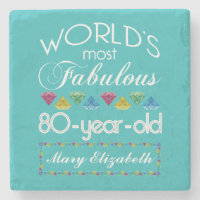 80th Birthday Most Fabulous Colourful Gem