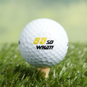 80th Birthday Motivational Elegant Golf Balls