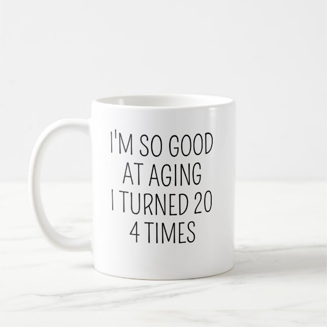 80th Birthday Mug, 80th Birthday Gift, 80 year old Coffee Mug (Left)
