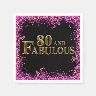 80th Birthday Napkin