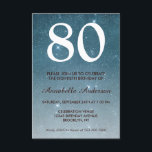 80th Birthday Navy Blue Midnight Sky Stars Glitter Invitation<br><div class="desc">Celebrate your birthday celebration with this Glam Stylish Navy Blue Night Sky Midnight Stars Galaxy Celestial Cosmos Sparkle Birthday Card Invitation.</div>