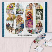 80th Birthday Number 80 Custom Photo Collage