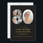 80th Birthday Number 80 Photo Collage Modern Black Invitation<br><div class="desc">Mark eighty years of wonderful memories and adventures with this captivating 80th Birthday Number Photo Collage. This customisable template is the perfect blend of creativity and sentiment, allowing you to create a truly memorable gift for your loved one's special day. Capture the essence of incredible years in a single masterpiece...</div>