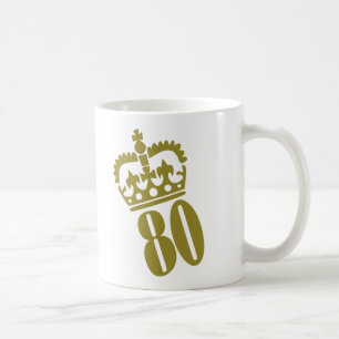 80th Birthday - Number – Eighty Coffee Mug