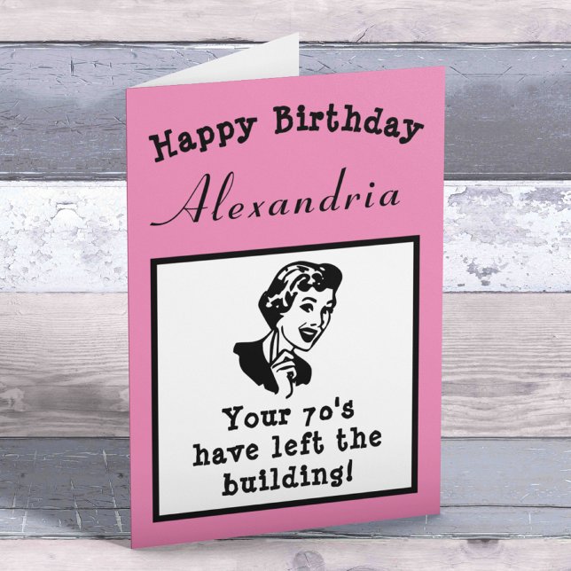 80th Birthday Over The Hill Funny Personalised Card (Creator Uploaded)
