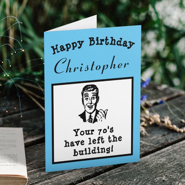 80th Birthday Over The Hill Funny Personalised Card (Creator Uploaded)