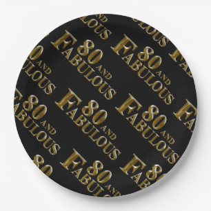 80th Birthday  Paper Plate