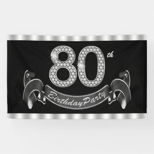 80th Birthday Party Banner