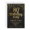 80th Birthday Party - Black & Gold