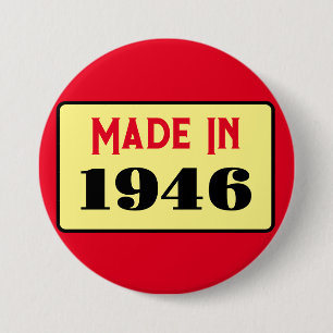 80th Birthday party born 1946 80 pin