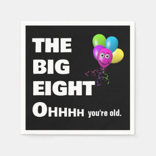 80th Birthday Party Getting Old Humour  Napkin