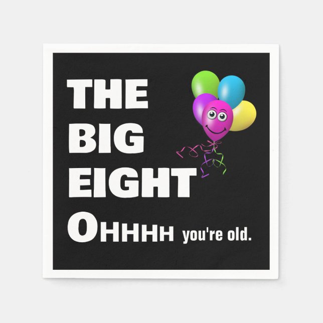 80th Birthday Party Getting Old Humour  Napkin (Front)