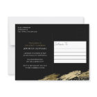 80th Birthday Party Gold Black Invitation Postcard