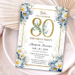 80th Birthday Party Gold Elegant Daisy Floral Invitation<br><div class="desc">Celebrate 80 years in style with our elegant "80th Birthday Party Gold Elegant Daisy Floral Invitation!" Perfect for an elegant and memorable 80th birthday party. Order your today and make your celebration truly special! Please note: Gold glitter effects are only simulated; no real gold will be used in the printing...</div>