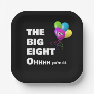80th Birthday Party Humor Paper Plate