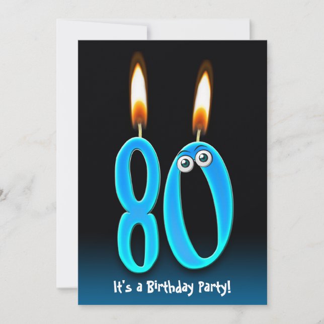 80th Birthday Party Invitation (Front)