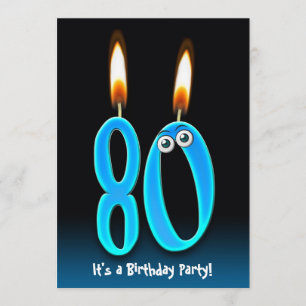 80th Birthday Party Invitation
