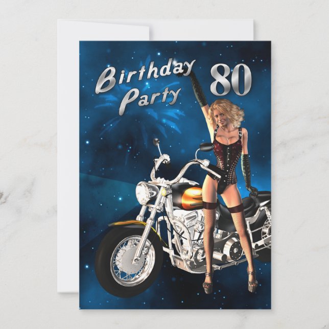 80th Birthday party Invitation (Front)