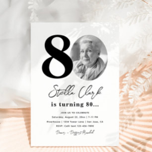 80th Birthday Party Invitation   80th Birthday