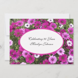 80th Birthday Party Invitation Gorgeous Floral