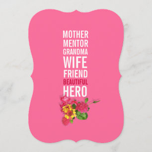 80th Birthday Party Invitation - Mum is a Hero