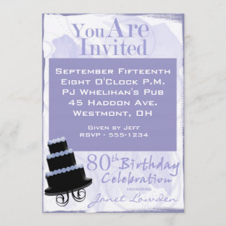 80th Birthday Party Invitations