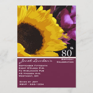 80th Birthday Party Invitations