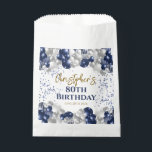 80th Birthday Party Navy Balloons Favour Bags<br><div class="desc">A gorgeous 80th birthday party or celebration favour bag. This fabulous navy blue and silver balloons design is the perfect way to store favours for an 80th celebration or eightieth party.</div>