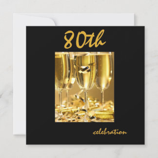 80th Birthday Party Personalised Invitation