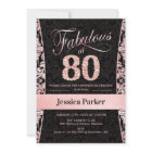 80th Birthday Party - Rose Gold Black