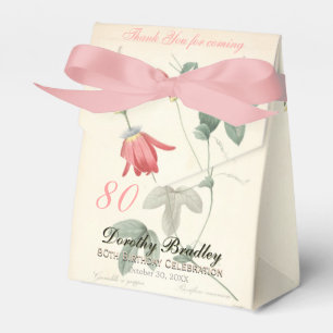 80th Birthday Passiflora Custom Thank You Favour B Favour Box