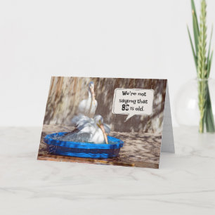 80th Birthday Pelicans Humour  Card