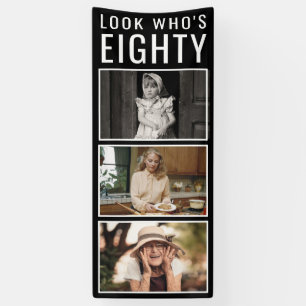 80th Birthday Photo Banner