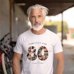 80th Birthday Photo Collage Elegant and Timeless T-Shirt<br><div class="desc">As the saying goes, "Life begins at 80, " and what better way to commemorate this incredible journey than with a one-of-a-kind birthday T-Shirt that truly captures a lifetime of memories! A heartfelt and visually stunning tribute to the remarkable life. From cherished childhood moments to unforgettable milestones, each photo tells...</div>