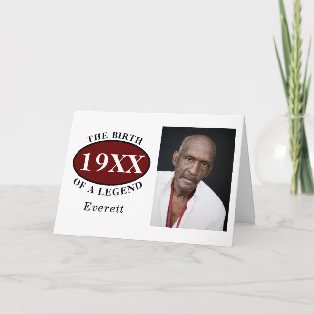 80th Birthday Photo Template Birth Of A Legend (Front)