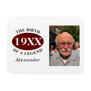 80th Birthday Photo Template Birth Of A Legend Magnet