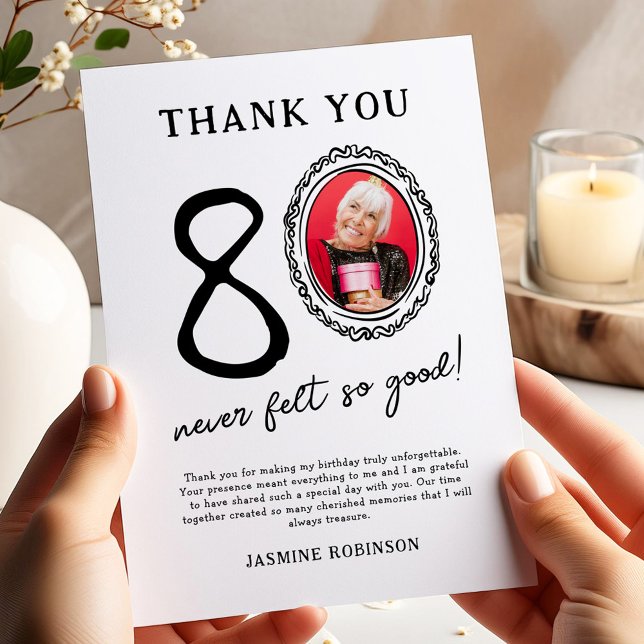 80th Birthday Photo Thank You (Creator Uploaded)
