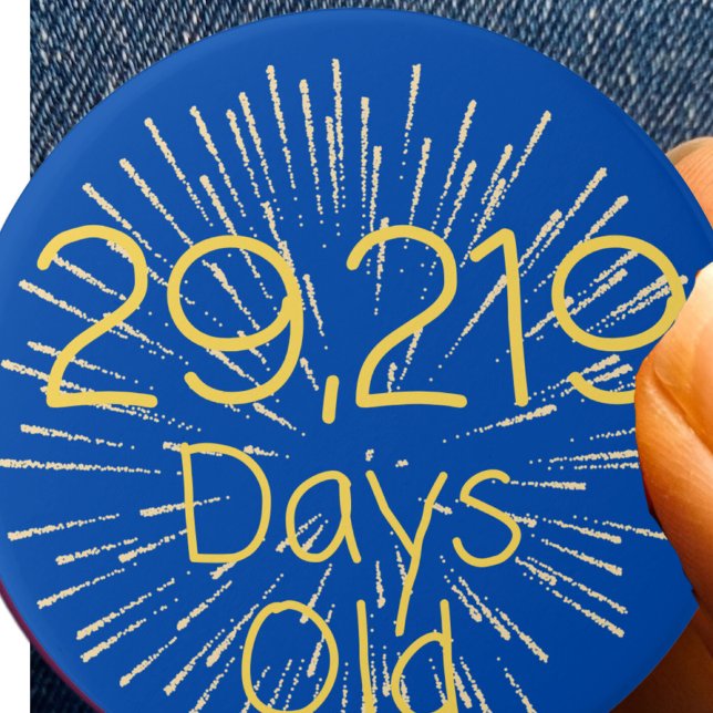 80th birthday pin badge 80 yrs old Eighty years (Creator Uploaded)