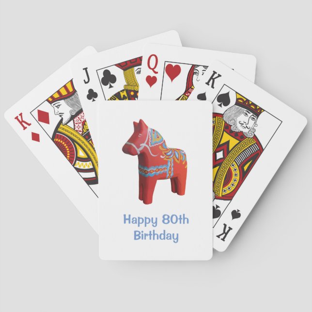 80th Birthday Playing Cards (Back)