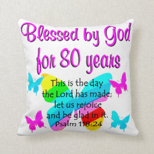 80TH BIRTHDAY PRAYER CUSHION