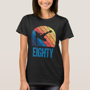 80th Birthday Retro Soccer 80 Years Old Man Women T-Shirt