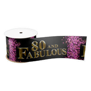 80th Birthday  Satin Ribbon