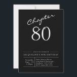80th Birthday Script 80 Party Invitation<br><div class="desc">Sophisticated and elegant script birthday invitation.</div>