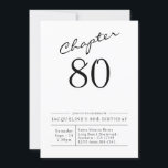 80th Birthday Script 80 Party Invitation<br><div class="desc">Sophisticated and elegant script birthday invitation.</div>