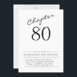 80th Birthday Script 80 Party Invitation<br><div class="desc">Sophisticated and elegant script birthday invitation.</div>
