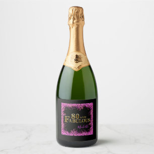 80th Birthday  Sparkling Wine Label