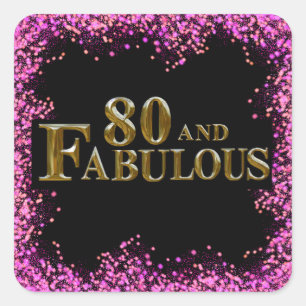 80th Birthday  Square Sticker